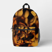 Tortoise Shell Turtle Shell Pattern Amber Brown プリントバックパック (正面)