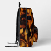 Tortoise Shell Turtle Shell Pattern Amber Brown プリントバックパック (左)