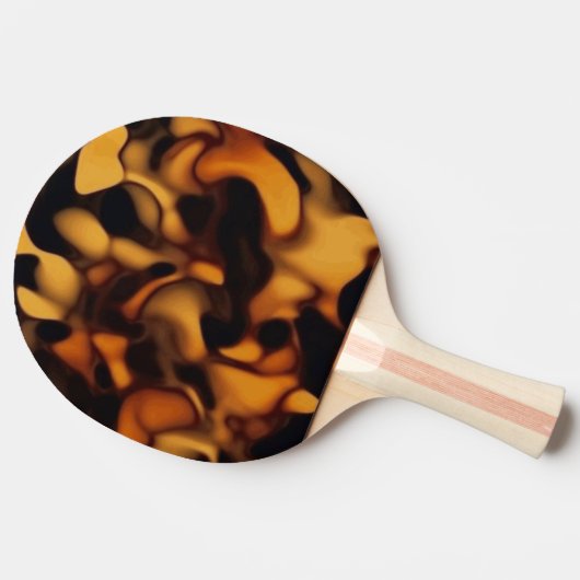 Tortoise Shell Turtle Shell Pattern Amber Brown 卓球ラケット (横)