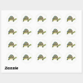 Tortoise Stickers – 亀のパーティー装飾 ラウンドシール (シート)