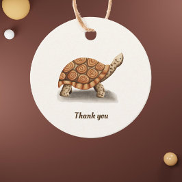 Tortoise Thank Youメッセージカード フェイバータグ