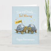 Tortoises anniversary Turtle 11th wedding カード (正面)