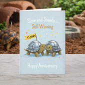 Tortoises anniversary Turtle 11th wedding カード
