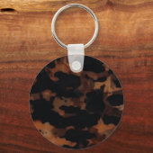 Tortoiseshellシームレスパターン、シックなTortoiseShell キーホルダー (裏面)