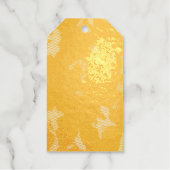 Tortoiseshellシームレスパターン、シックなTortoiseShell ギフトタグ (正面)