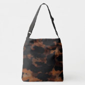 Tortoiseshellシームレスパターン、シックなTortoiseShell クロスボディバッグ (裏面)