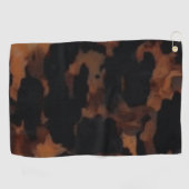 Tortoiseshellシームレスパターン、シックなTortoiseShell ゴルフタオル (横)