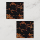 Tortoiseshellシームレスパターン、シックなTortoiseShell スクエア名刺 (正面/裏面)