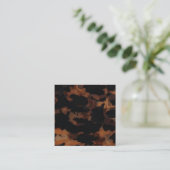 Tortoiseshellシームレスパターン、シックなTortoiseShell スクエア名刺 (スタンド正面)