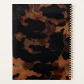 Tortoiseshellシームレスパターン、シックなTortoiseShell プランナー手帳 (裏面)