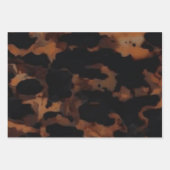 Tortoiseshellシームレスパターン、シックなTortoiseShell ラッピングペーパーシート (正面)