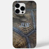 Tortoiseshellナチュラルフェイクとイニシャルクラス Case-Mate iPhoneケース (裏面)