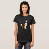 TortoiseshellネコChristmas LightsクリスマスキャットS Tシャツ (正面フル)