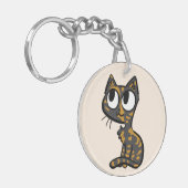 Tortoiseshell猫キーチェーン キーホルダー (正面左)