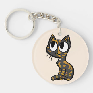Tortoiseshell猫キーチェーン キーホルダー