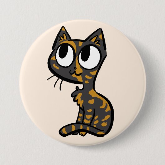 Tortoiseshell Catボタン 缶バッジ (正面)