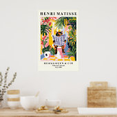 Tortoiseshell Cat on a Toilet Print - Matisse ポスター (キッチン)