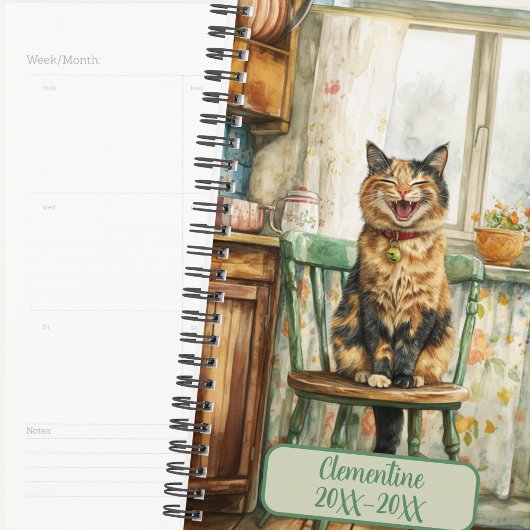 Tortoiseshell Cat Undated Appointment Book Diary プランナー手帳