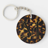Tortoiseshell Initial Keychain Custom Letter キーホルダー (正面)
