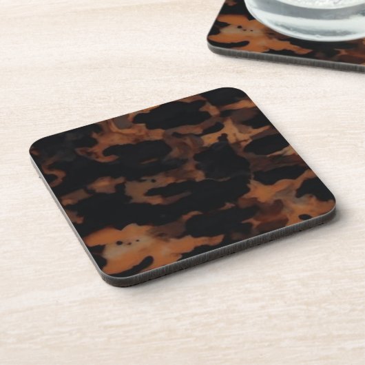 Tortoiseshell Seamless Pattern, Chic TortoiseShell コースター (左側)