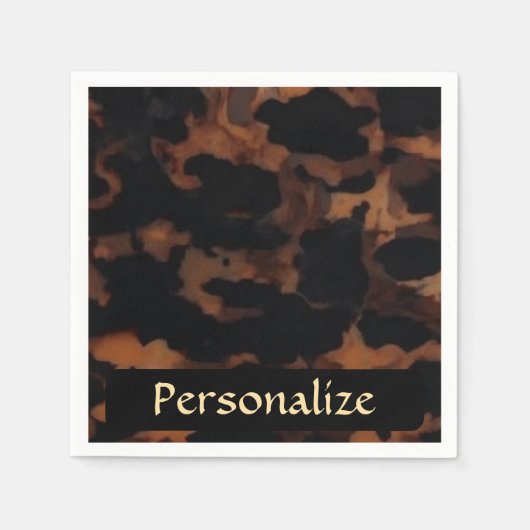 Tortoiseshell Seamless Pattern, Chic TortoiseShell スタンダードカクテルナプキン (正面)