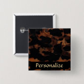 Tortoiseshell Seamless Pattern, Chic TortoiseShell 缶バッジ (正面&裏面)