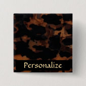 Tortoiseshell Seamless Pattern, Chic TortoiseShell 缶バッジ (正面)