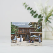 Tortolaのイギリスの新しい島のビーチの郵便はがき ポストカード (スタンド正面)