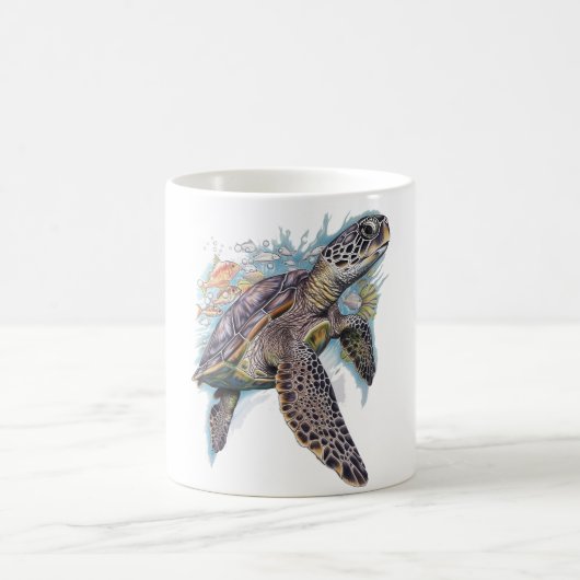 Tortuga de mar multicolor コーヒーマグカップ (中央)