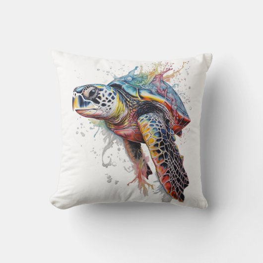 Tortuga marina multicolor クッション (正面)
