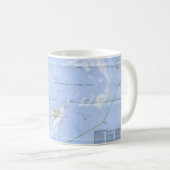 Tortugasの乾燥した地図 コーヒーマグカップ (正面右)