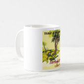 Tortuguero，コスタリカのヴィンテージ旅行ポスター コーヒーマグカップ (正面左)