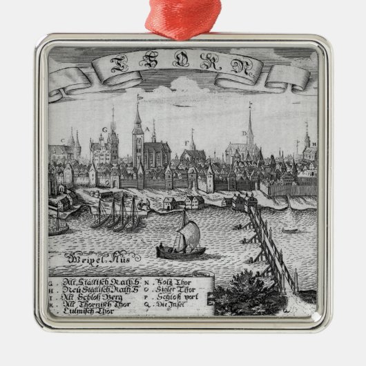Torun、ポーランド メタルオーナメント (正面)