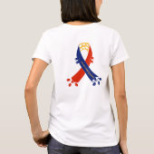 TOSサポートリボンの女性のティー(リボンの背部) Tシャツ (裏面)
