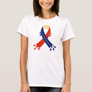 TOSサポートリボンの女性のティー Tシャツ