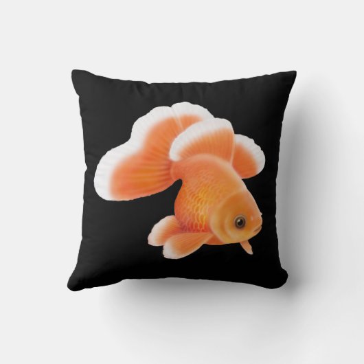 Tosakinの蝶ファンテールの金魚の枕 クッション (裏面)
