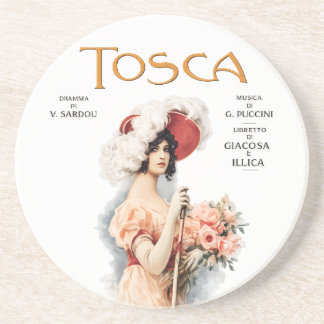 Tosca Opera Vintage - Puccini Opera Poster Design コースター