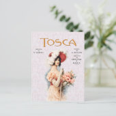 Tosca Opera Vintage - Puccini Opera Poster Design ポストカード (スタンド正面)