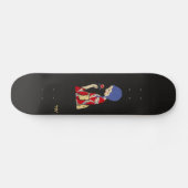 Toshio Itoの花Skateboarを持つ日本のな芸術の女の子 スケートボード (横)