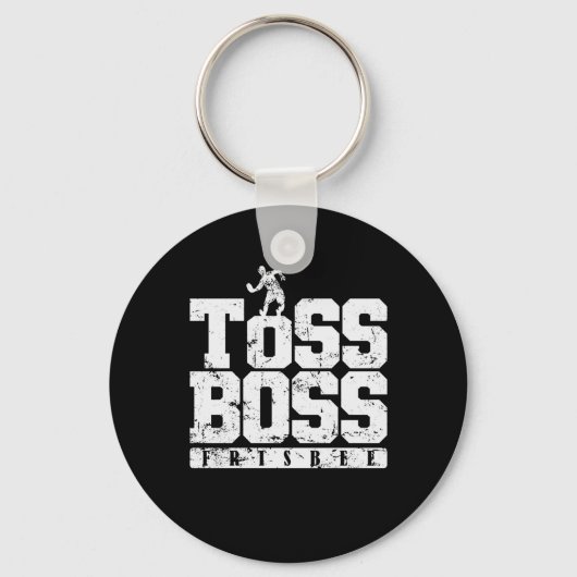Toss Boss Frisbee Sport am Strand キーホルダー (正面)