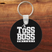 Toss Boss Frisbee Sport am Strand キーホルダー (正面)