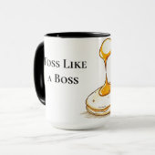 Toss Like a Boss Funny Pancake Flipping マグカップ (正面左)