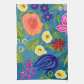 Tossed Flowers tea towel キッチンタオル (縦)