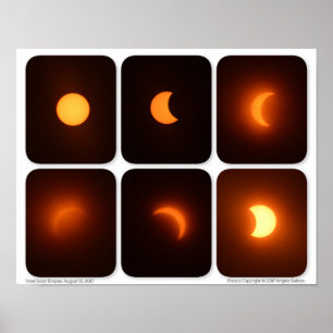 Total 太陽の Eclipse 威厳がある 21 2017 Sun Photograph ポスター