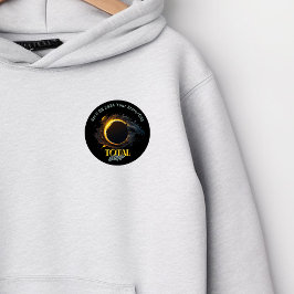 Total 太陽の Eclipse 2024あなたの街の州ブラック 缶バッジ