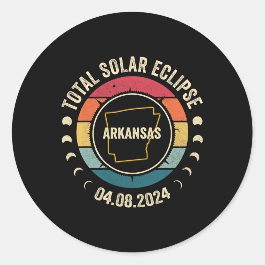 Total 太陽の Eclipse 2024アメリカの総和4月8日 ラウンドシール (正面)