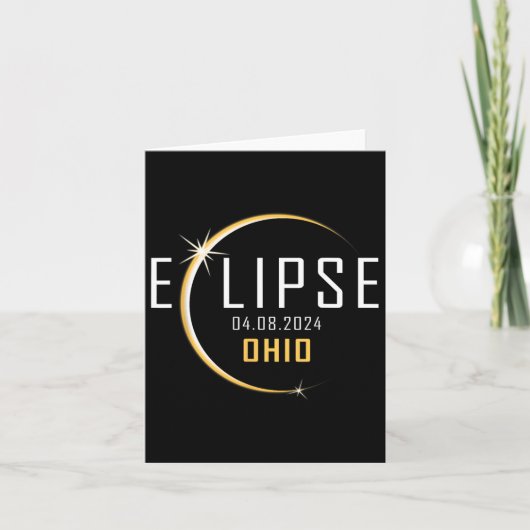 Total 太陽の Eclipse 2024オハイオアメリカ春Total カード (正面)