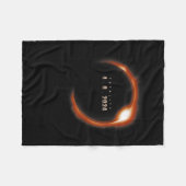 Total 太陽の Eclipse 2024トータリティ米国春4月 フリースブランケット (正面(横))