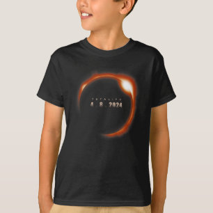 Total 太陽の Eclipse 2024トータリティ米国春4月 Tシャツ