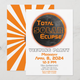 Total 太陽の Eclipse 2024表示パーティー月日 招待状